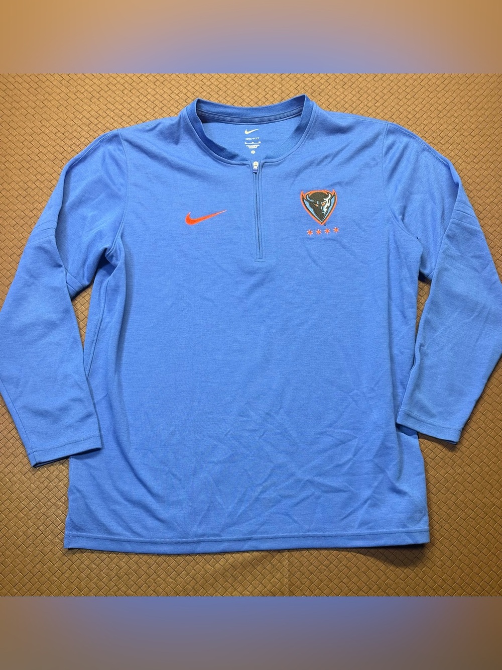 Nike DriFit DePaul Blue Demons 1/4 Zip Pullover Top Men's XL